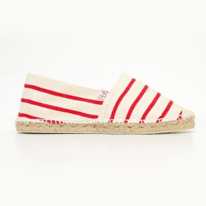 Espadrille Rouge et Écru  - 1