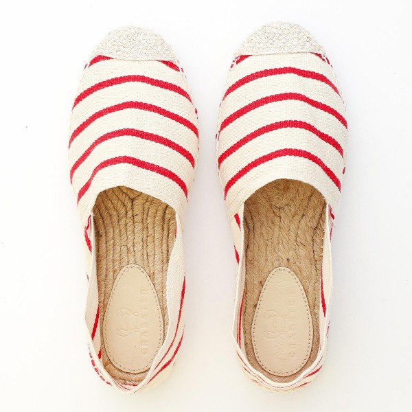 Espadrille Rouge et Écru  - 2