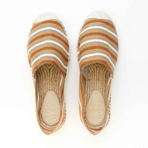 Espadrille Rayée Beige  - 1 2