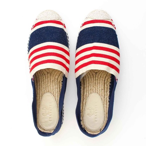 Espadrille bleu à rayures  - 2