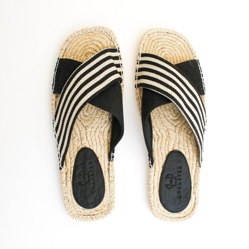 Mules Croisées Noires  - 2