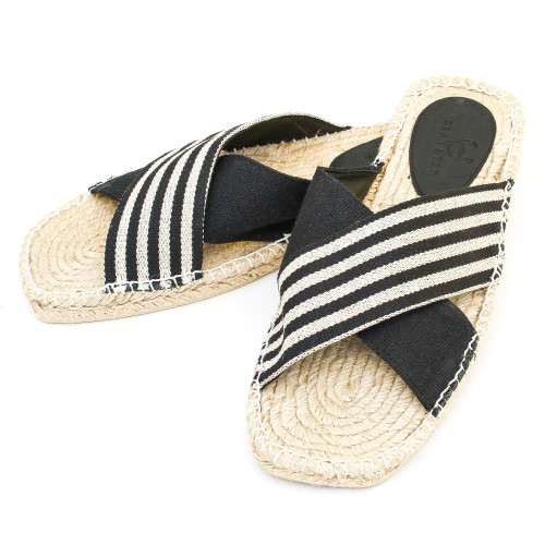 Mules Croisées Noires  - 3